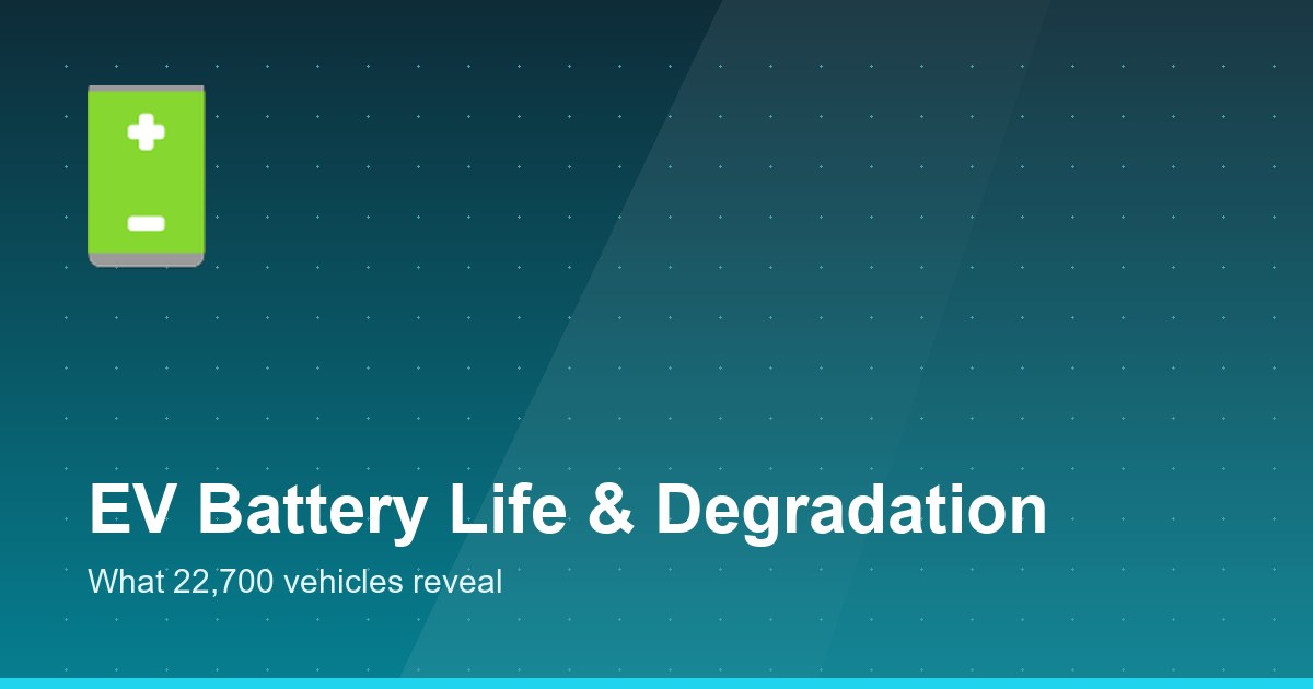 EV battery life and degradation data