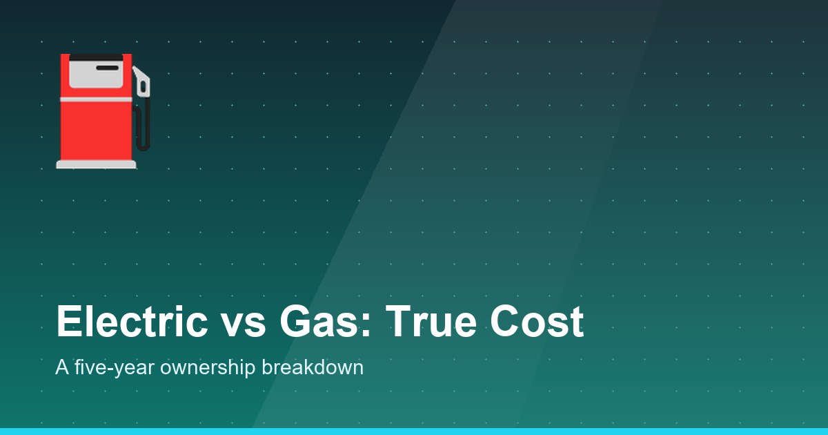 Electric car versus gas car five-year cost comparison for 2026