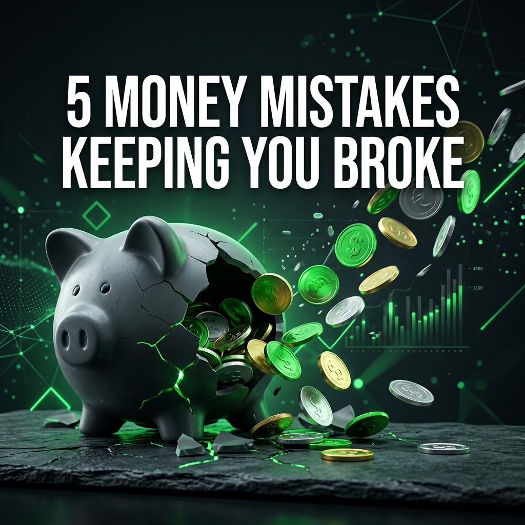 Wallet with money falling out representing money mistakes